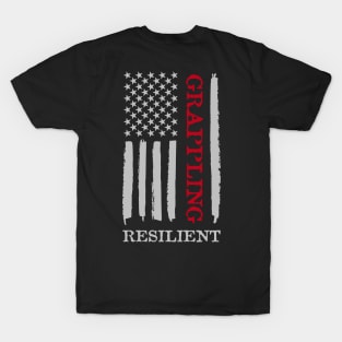 grappling American Flag T-Shirt